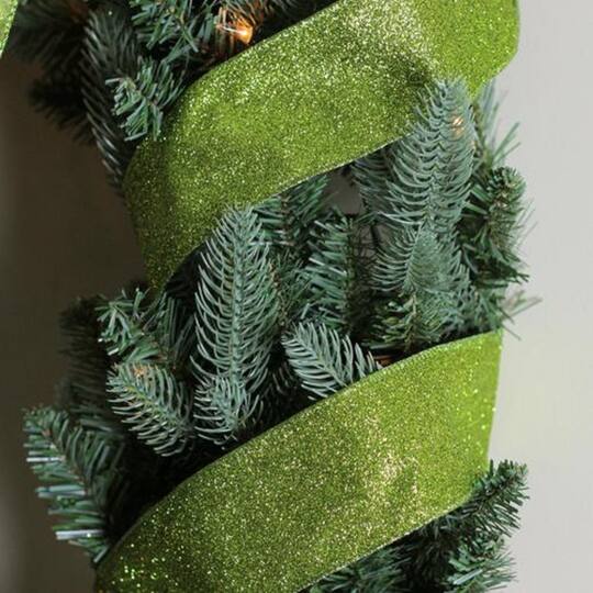 2.5" x 10yd. Wired Shimmering Christmas Craft Ribbon